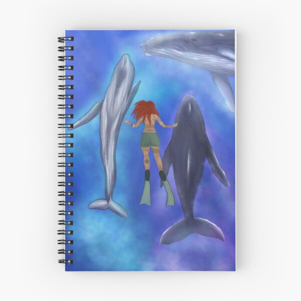 Item preview, Dancing with Whales — Magical Free Diving Art designed and sold by MelZahrArt.