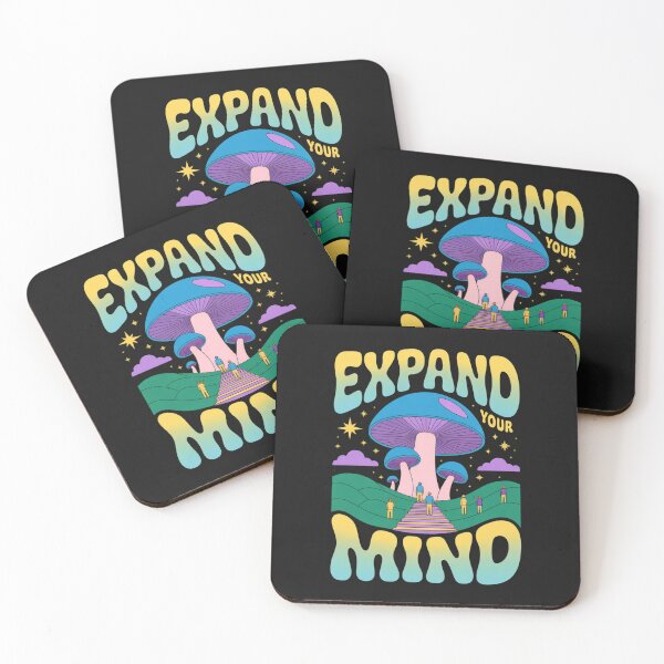 Item preview, Expand Your Mind – Psychedelic Retro Mushroom Art designed and sold by JouRav.