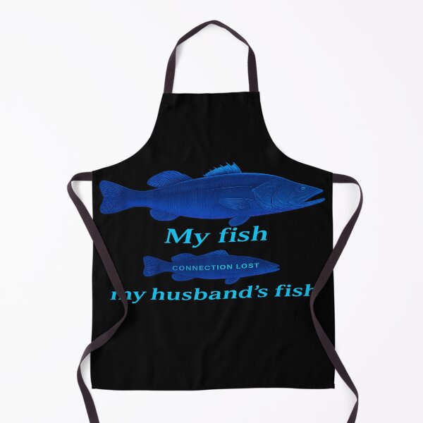Item preview, My Fish vs My Husband’s Fish – Glitch Neon Hologram Meme designed and sold by POD DYNASTY.