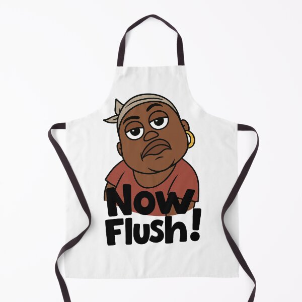 Item preview, Funny "Now Flush!" Bathroom Decor & Sticker | Sarcastic Hygiene Reminder Art Print designed and sold by Jaded's Cute Clips.