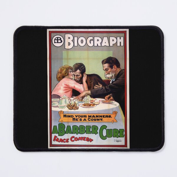 Item preview, Vintage Film Poster Art | A Barber Cure by Biograph | Early 20th Century Comedy | Classic Movie Wall Decor & Humor designed and sold by artofuniverse.