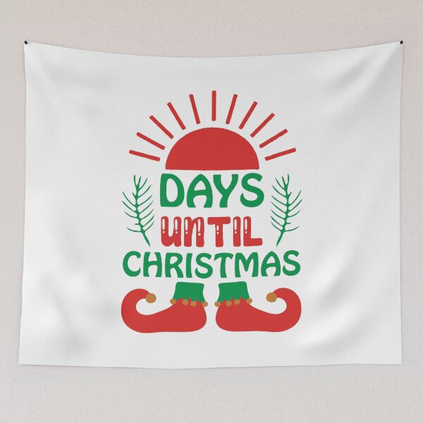 Item preview, Days Until Christmas - Festive Holiday Countdown Slogan designed and sold by FuzionRaptor.