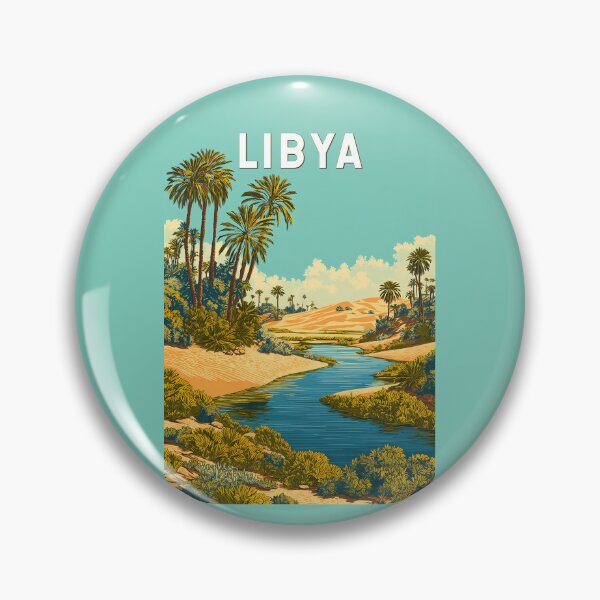 Item preview, Libya Illustration Travel Art Vintage designed and sold by KrisSidDesigns.