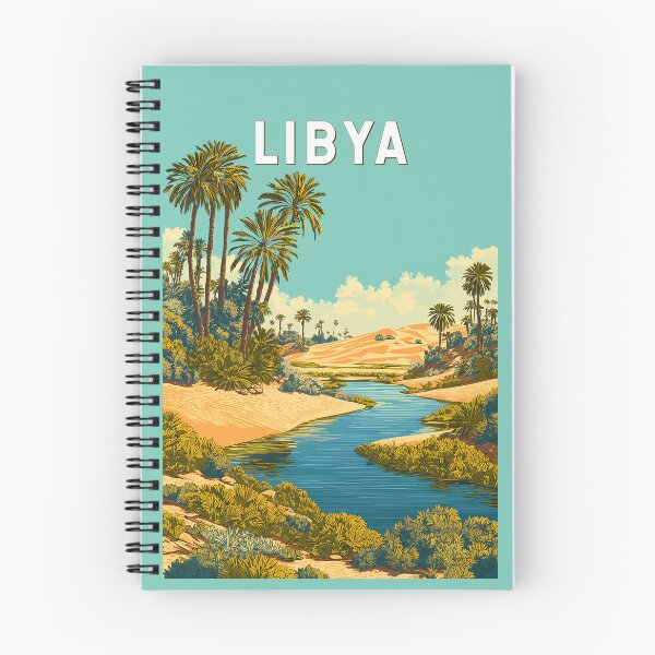 Item preview, Libya Illustration Travel Art Vintage designed and sold by KrisSidDesigns.