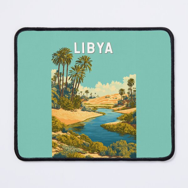 Item preview, Libya Illustration Travel Art Vintage designed and sold by KrisSidDesigns.