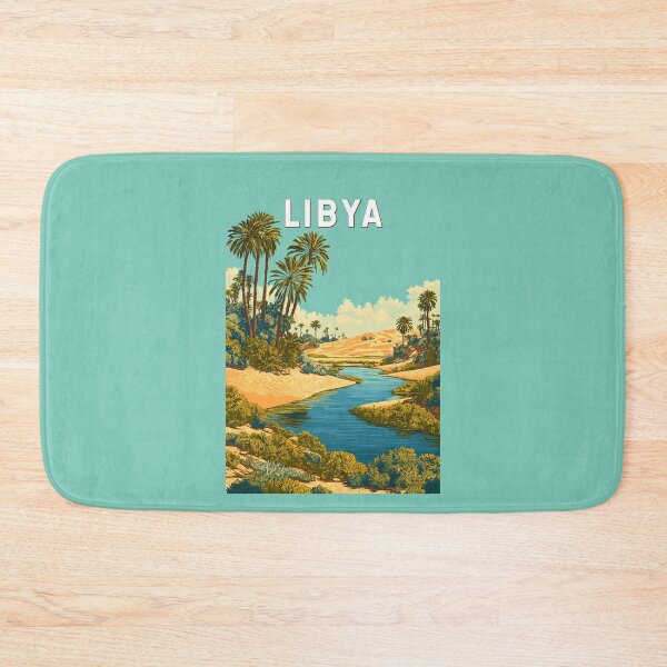 Item preview, Libya Illustration Travel Art Vintage designed and sold by KrisSidDesigns.