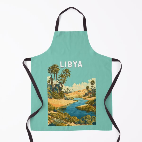 Item preview, Libya Illustration Travel Art Vintage designed and sold by KrisSidDesigns.