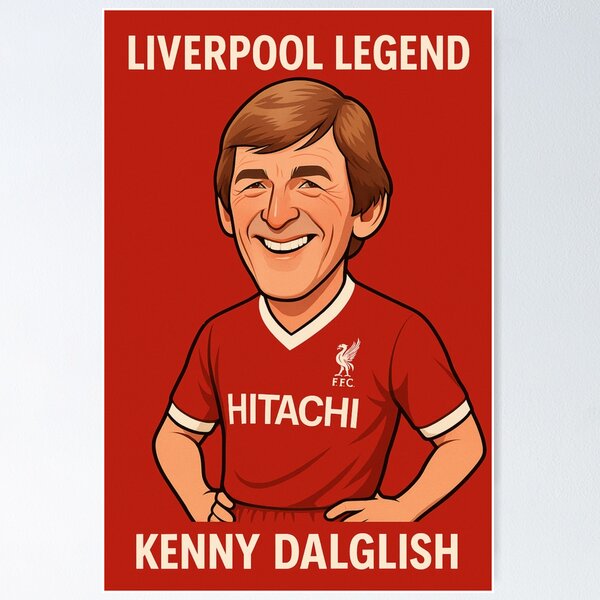 Item preview, Liverpool Legend: Kenny Dalglish designed and sold by TheWonkyEaselCo.