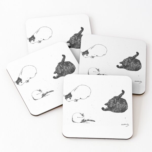 Item preview, Cats Edouard Manet Black and White Sketch designed and sold by pelagio.