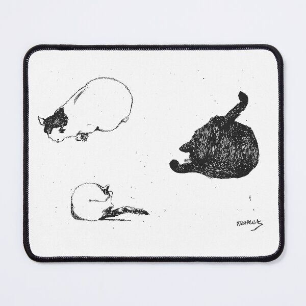 Item preview, Cats Edouard Manet Black and White Sketch designed and sold by pelagio.