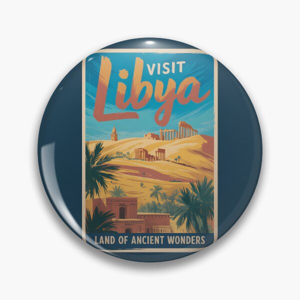 Item preview, Libya Desert Ruins Illustration Travel Art Vintage designed and sold by KrisSidDesigns.