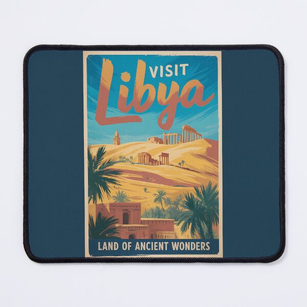 Item preview, Libya Desert Ruins Illustration Travel Art Vintage designed and sold by KrisSidDesigns.