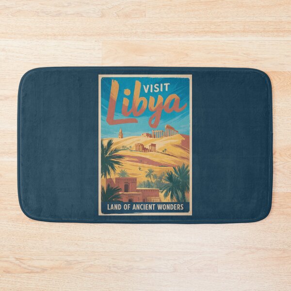 Item preview, Libya Desert Ruins Illustration Travel Art Vintage designed and sold by KrisSidDesigns.