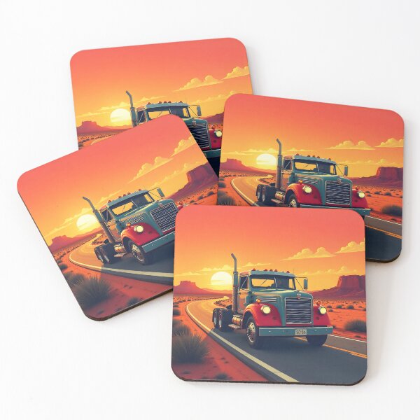 Item preview, Classic Semi-Truck on Route 66 designed and sold by SunDrift.