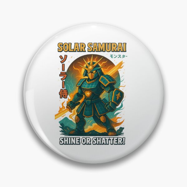 Item preview, Solar Samurai – Shine or Shatter! | Cyber Mecha Warrior of Light designed and sold by Snackwear Apparel.