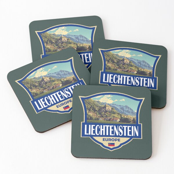 Item preview, Liechtenstein Illustration Retro Badge designed and sold by KrisSidDesigns.