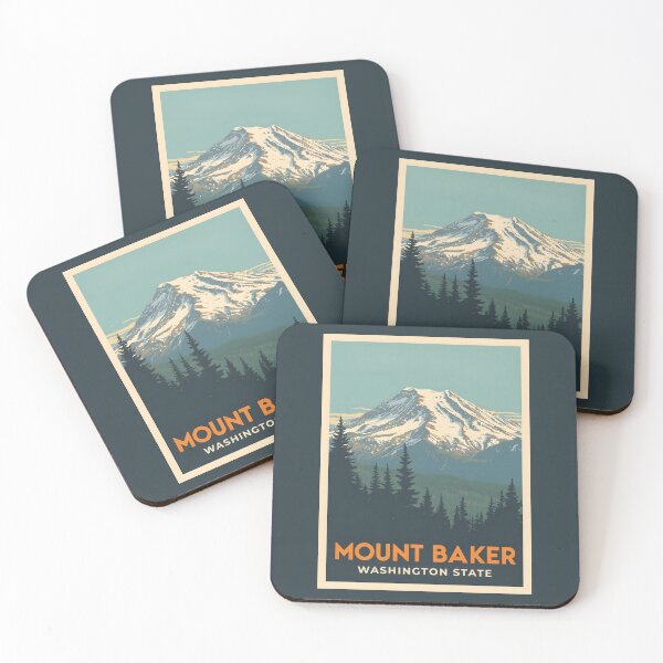 Item preview, Mount Baker - Washington State designed and sold by GoodOldVintage.