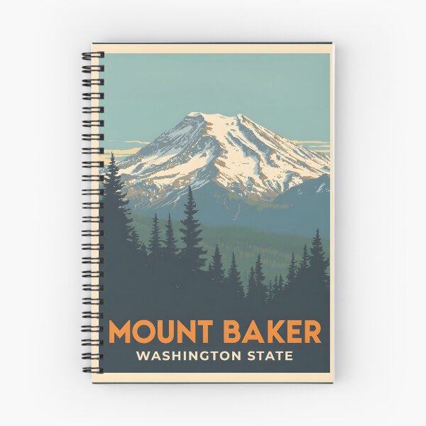 Item preview, Mount Baker - Washington State designed and sold by GoodOldVintage.