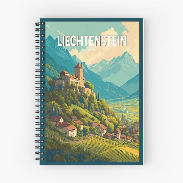 Item preview, Liechtenstein Illustration Travel Art Vintage designed and sold by KrisSidDesigns.