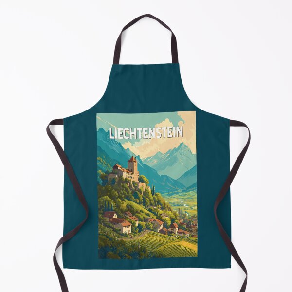 Item preview, Liechtenstein Illustration Travel Art Vintage designed and sold by KrisSidDesigns.