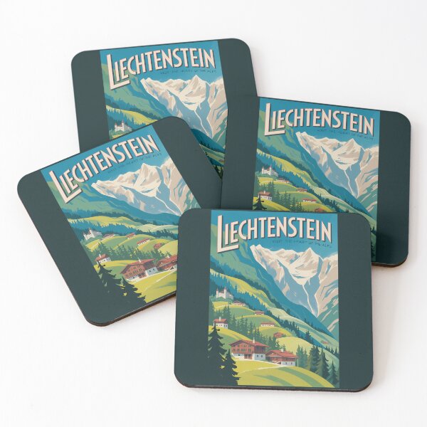 Item preview, Liechtenstein Illustration Travel Art Vintage designed and sold by KrisSidDesigns.