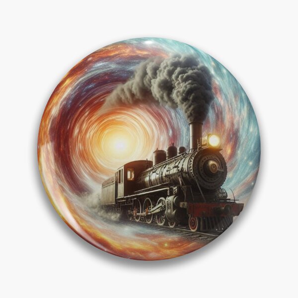 Item preview, "Cosmic Steam Train Through the Vortex" designed and sold by Dogandesighn.