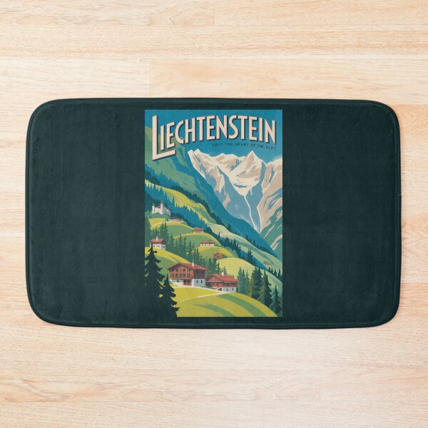 Item preview, Liechtenstein Illustration Travel Art Vintage designed and sold by KrisSidDesigns.