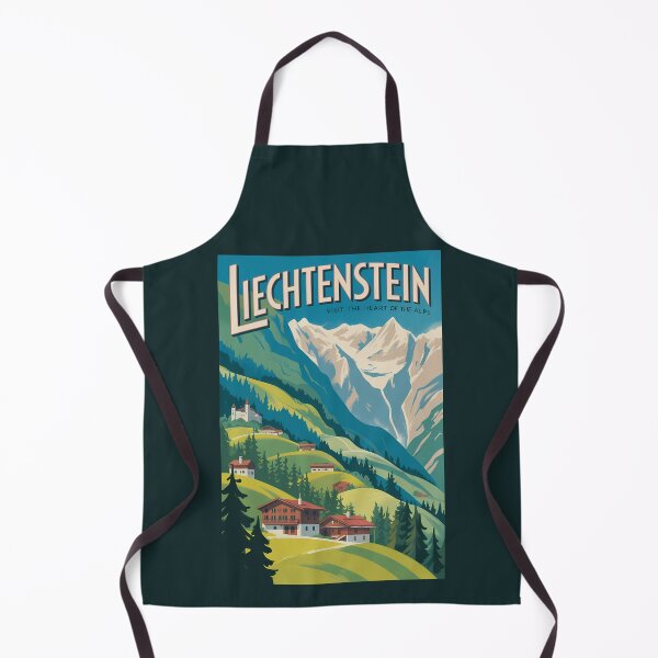 Item preview, Liechtenstein Illustration Travel Art Vintage designed and sold by KrisSidDesigns.