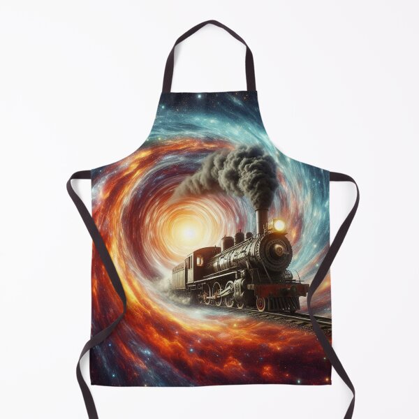 Item preview, "Cosmic Steam Train Through the Vortex" designed and sold by Dogandesighn.