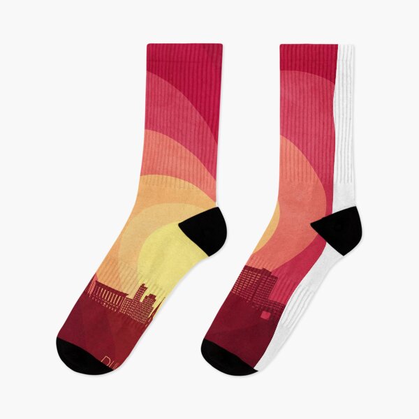 Item preview, Duluth Minnesota Skyline Hearts Red Yellow designed and sold by ArtPrints.