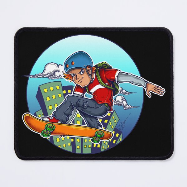 Item preview, Boy skateboarder on wheels in the city designed and sold by Joncasmiart.