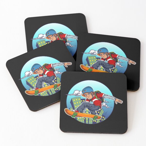 Item preview, Boy skateboarder on wheels in the city designed and sold by Joncasmiart.