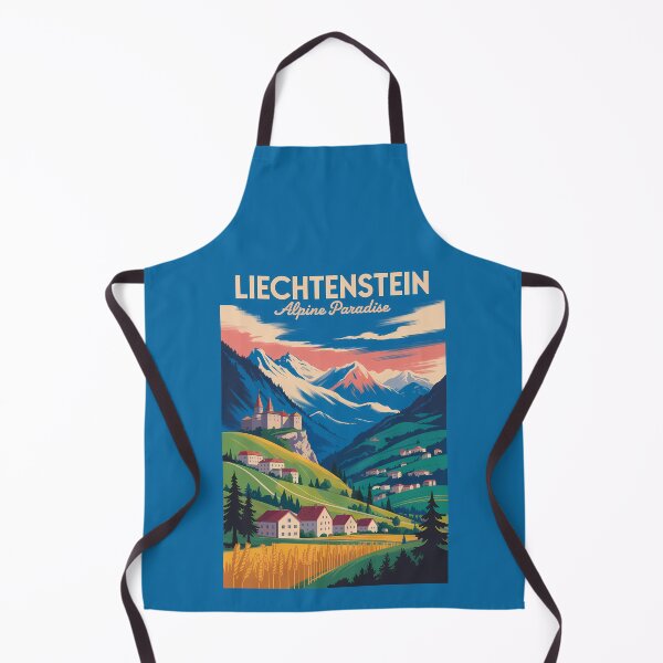 Item preview, Liechtenstein Landscape Illustration Travel Art Vintage designed and sold by KrisSidDesigns.