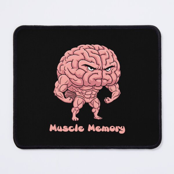 Item preview, Muscle Memory – Funny Buff Brain Cartoon designed and sold by SidTastic .