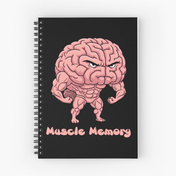 Item preview, Muscle Memory – Funny Buff Brain Cartoon designed and sold by SidTastic .