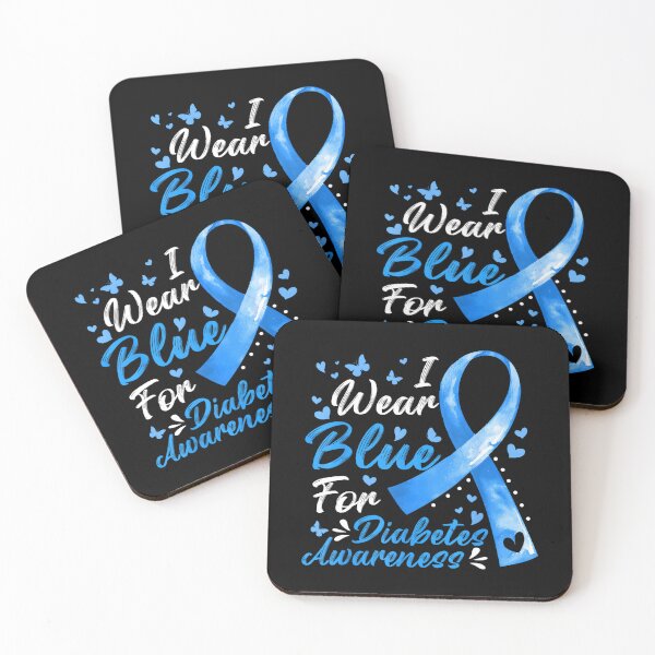 Item preview, I Wear Blue For Diabetes Awareness Blue And Gray Ribbon designed and sold by MatthewConer.