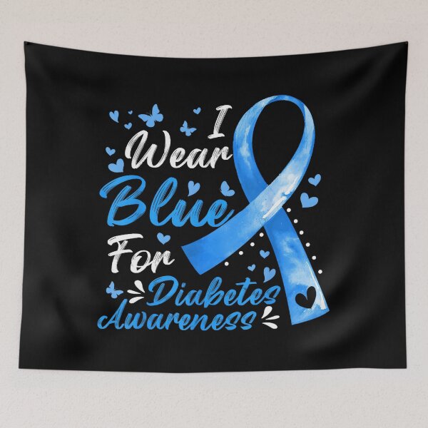 Item preview, I Wear Blue For Diabetes Awareness Blue And Gray Ribbon designed and sold by MatthewConer.