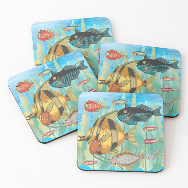 Item preview, Renard Vintage Art - Tropical Fish Collage designed and sold by FUNKARIUM.