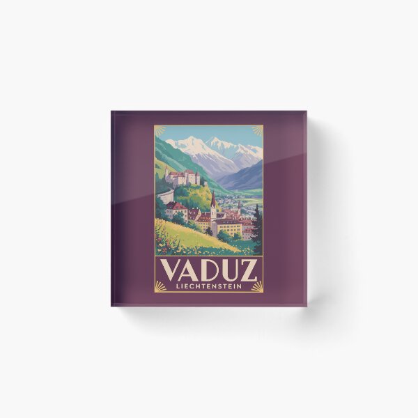 Item preview, Vaduz Liechtenstein Illustration Travel Art Vintage designed and sold by KrisSidDesigns.
