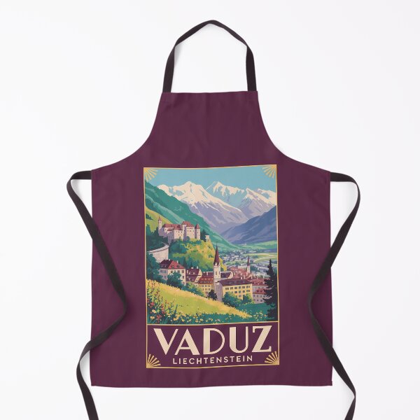 Item preview, Vaduz Liechtenstein Illustration Travel Art Vintage designed and sold by KrisSidDesigns.