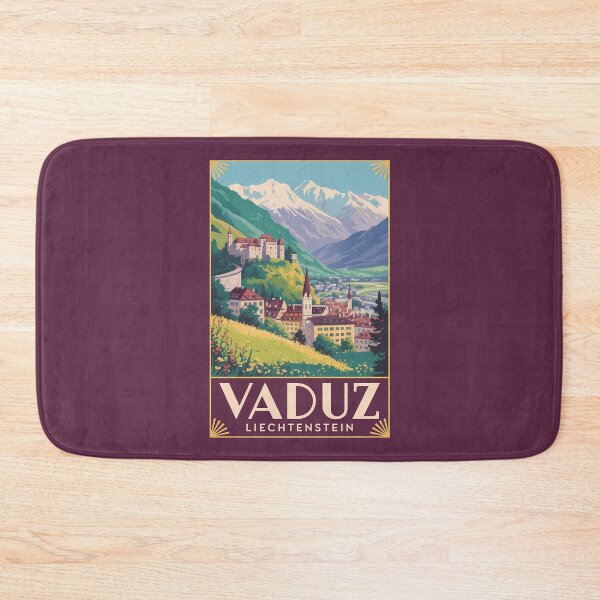Item preview, Vaduz Liechtenstein Illustration Travel Art Vintage designed and sold by KrisSidDesigns.