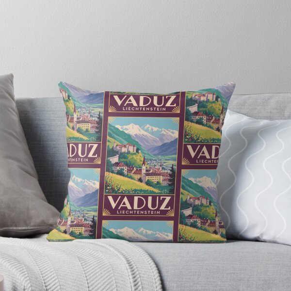 Item preview, Vaduz Liechtenstein Illustration Travel Art Vintage designed and sold by KrisSidDesigns.