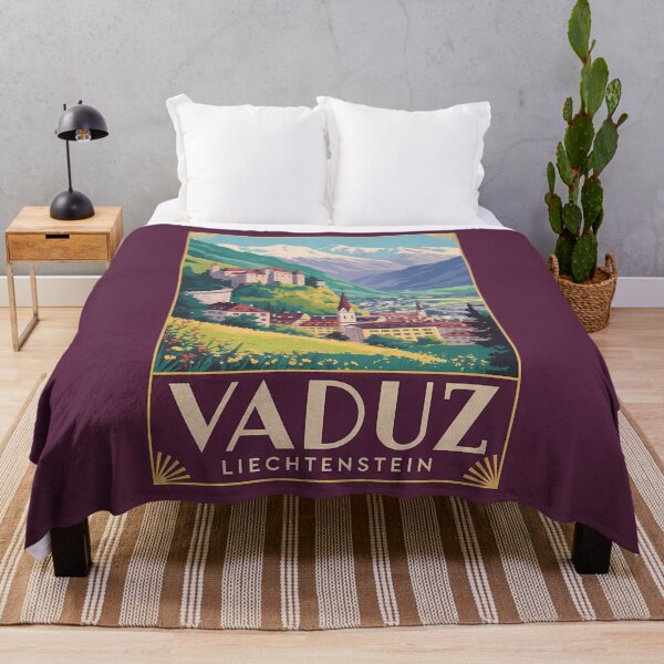 Item preview, Vaduz Liechtenstein Illustration Travel Art Vintage designed and sold by KrisSidDesigns.