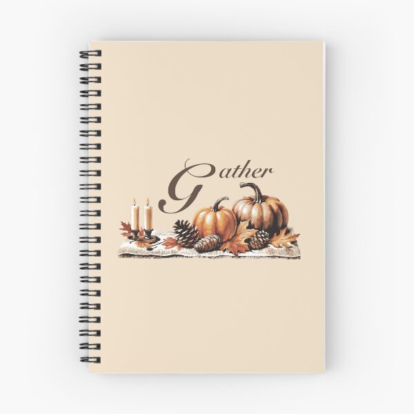 Item preview, Gather Rustic Thanksgiving Fall Pumpkin and Candle Illustration by Anne Brooke Art designed and sold by Anne Brooke Art.
