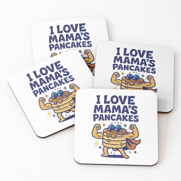 Item preview, I Love Mama’s Pancakes – Funny Breakfast Superhero designed and sold by SnappyPNG.