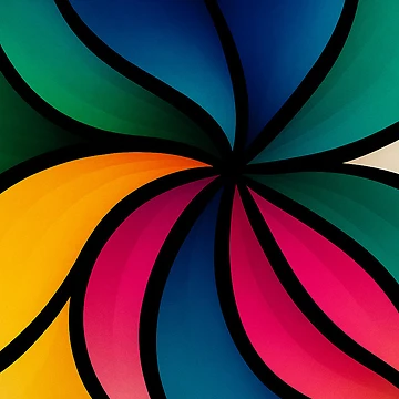 Artwork thumbnail, Geometric Flow – Digital Abstract Composition by RowingMerch