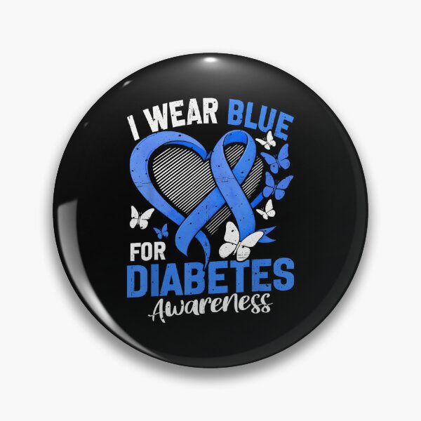 Item preview, I Wear Blue For Diabetes Awareness Butterfly Heart Ribbon designed and sold by MatthewConer.