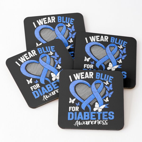 Item preview, I Wear Blue For Diabetes Awareness Butterfly Heart Ribbon designed and sold by MatthewConer.