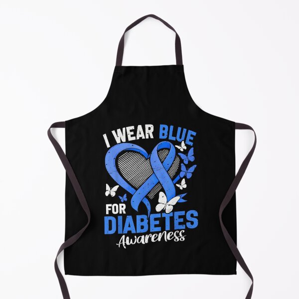 Item preview, I Wear Blue For Diabetes Awareness Butterfly Heart Ribbon designed and sold by MatthewConer.