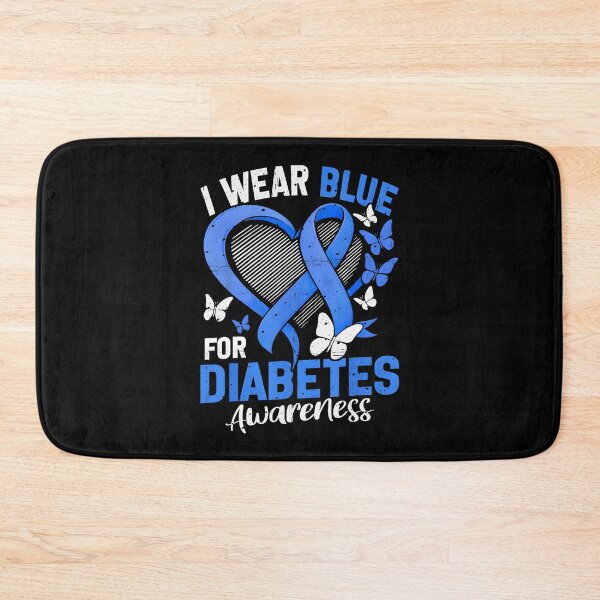 Item preview, I Wear Blue For Diabetes Awareness Butterfly Heart Ribbon designed and sold by MatthewConer.